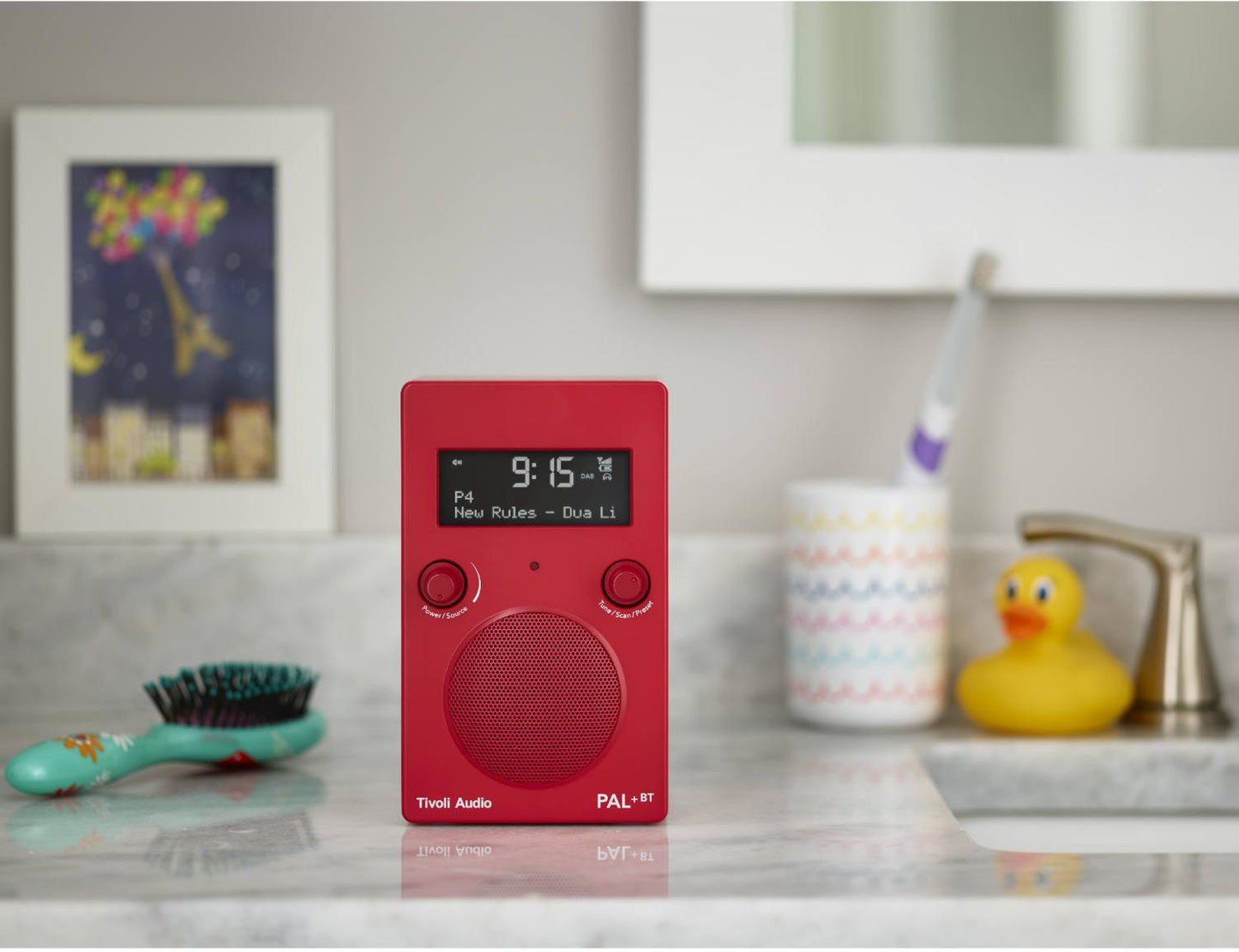 Tivoli - PAL+ Portable AM/FM Radio & Bluetooth Speaker - Red