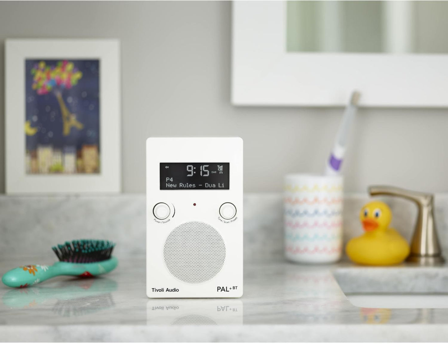 Tivoli - PAL+ Portable AM/FM Radio & Bluetooth Speaker - White