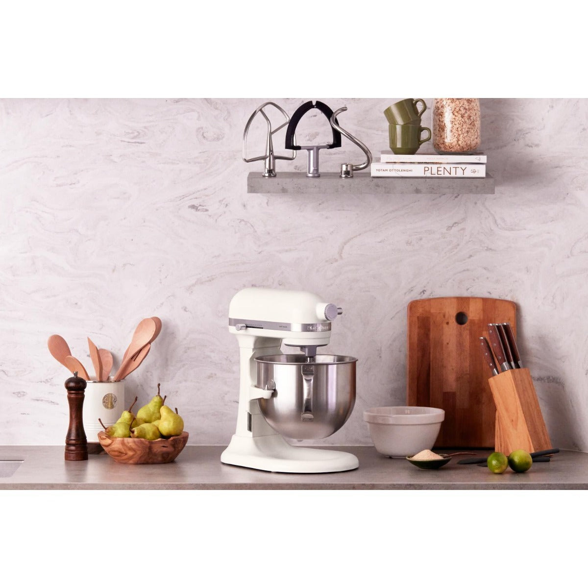 KitchenAid - 6.6L Artisan Bowl Lift Mixer - Porcelain White