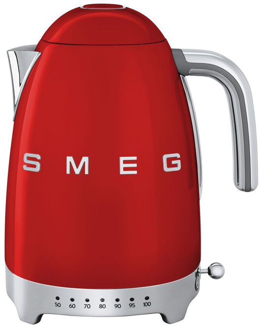 Smeg - 1.7L 50's Style Variable Temperature Kettle - Red