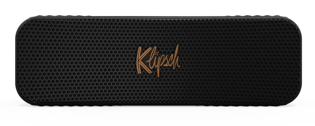 Klipsch - Detroit Portable Bluetooth Speaker 2 x 15 Watts RMS 20 Hr Battery - Black