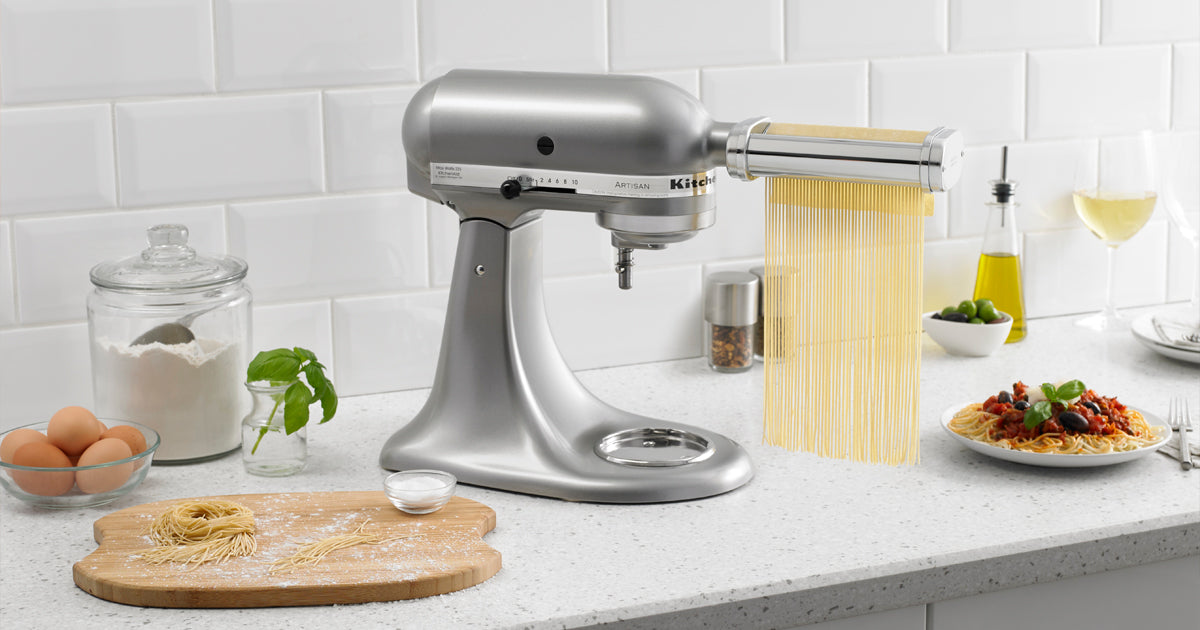 KitchenAid - 3 Piece Pasta Roller & Cutter Set Electric Mixer Attachment - Stainless Steel