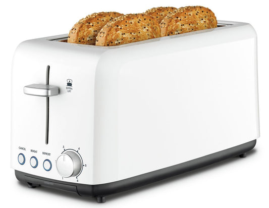Kambrook - 4 Slice wide slot toaster in White