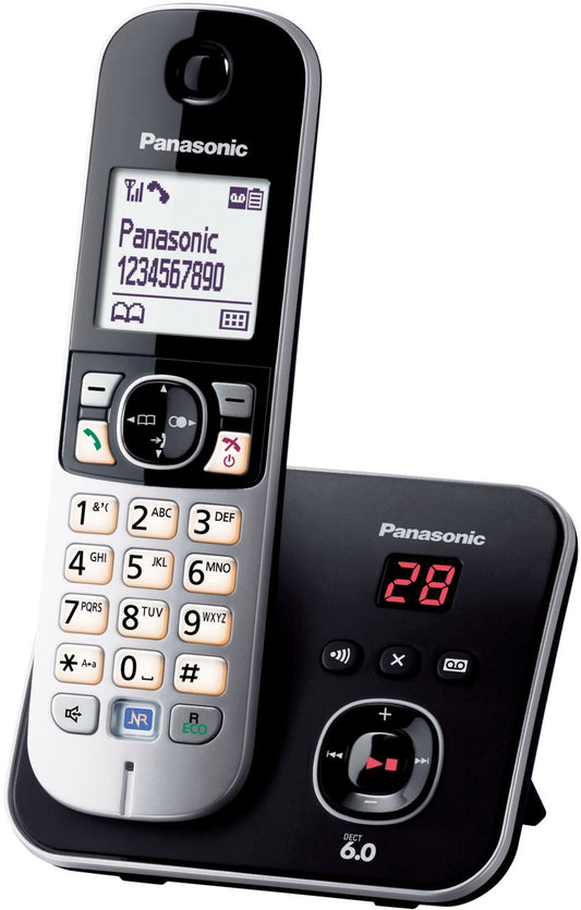 Panasonic - 1 Handset Cordless Phone - Silver