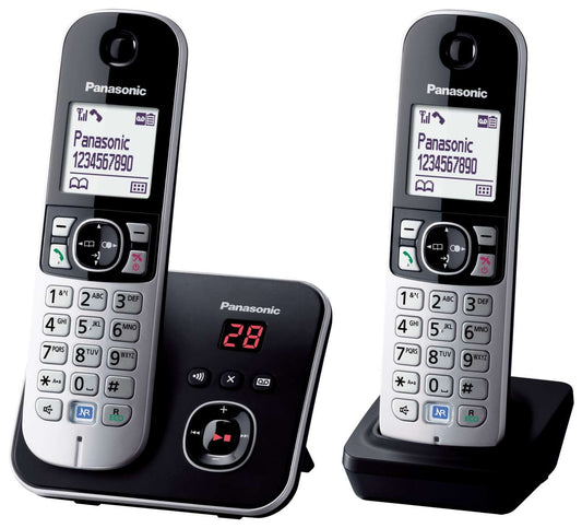 Panasonic - 2 Handset Cordless Phone - Silver