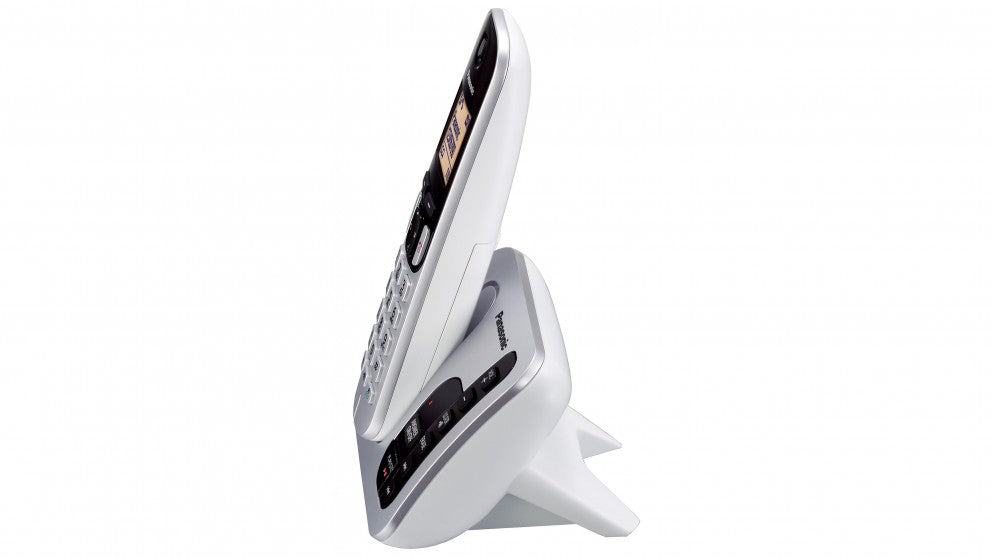 Panasonic - 1 Handset Cordless Phone - Silver