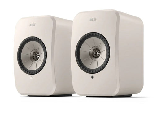 KEF LSX II LT Wireless HiFi Speakers - Stone White