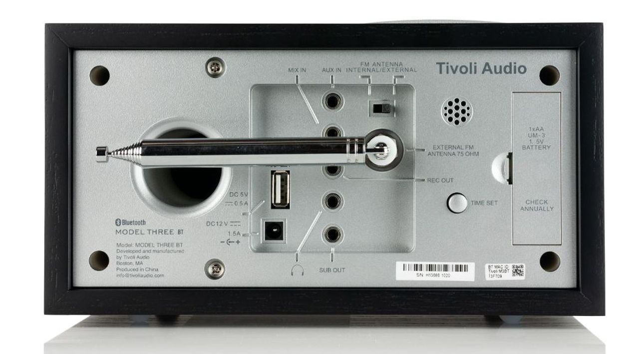 Tivoli Audio - Model Three Bluetooth Radio - Black Ash/Silver
