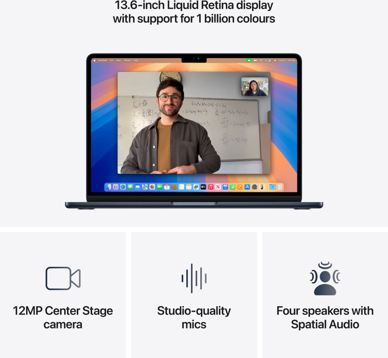Apple - 13"MacBook Air Midnight: M4 chip w 10-core CPU & 8-core GPU, 16GB,256GB SSD