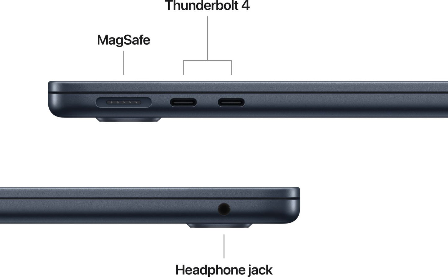 Apple - 13"MacBook Air Midnight: M4 chip w 10-core CPU & 8-core GPU, 16GB,256GB SSD