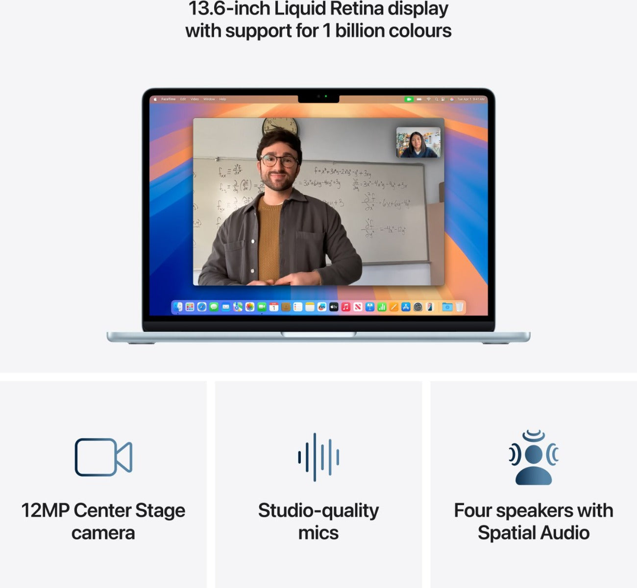 Apple - 13" MacBook Air Sky Blue: M4 chip w 10-core CPU & 8-core GPU,16GB,256GB SSD