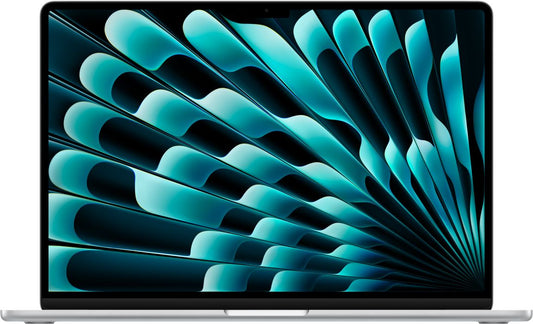 Apple - 15" MacBook Air Silver: M4 chip w 10-core CPU & 10-core GPU, 16GB, 256GB SSD