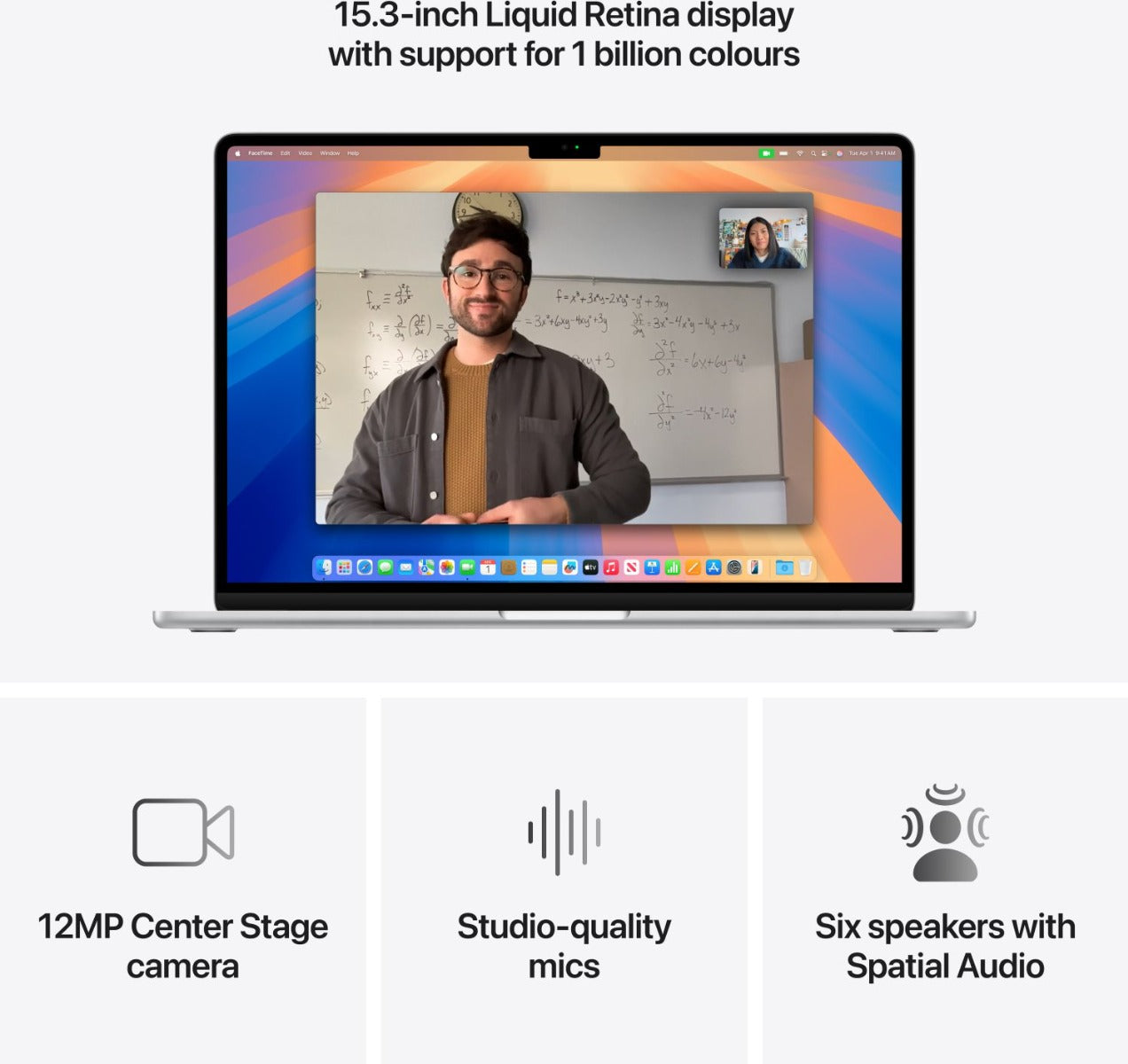 Apple - 15" MacBook Air Silver: M4 chip w 10-core CPU & 10-core GPU, 16GB, 256GB SSD