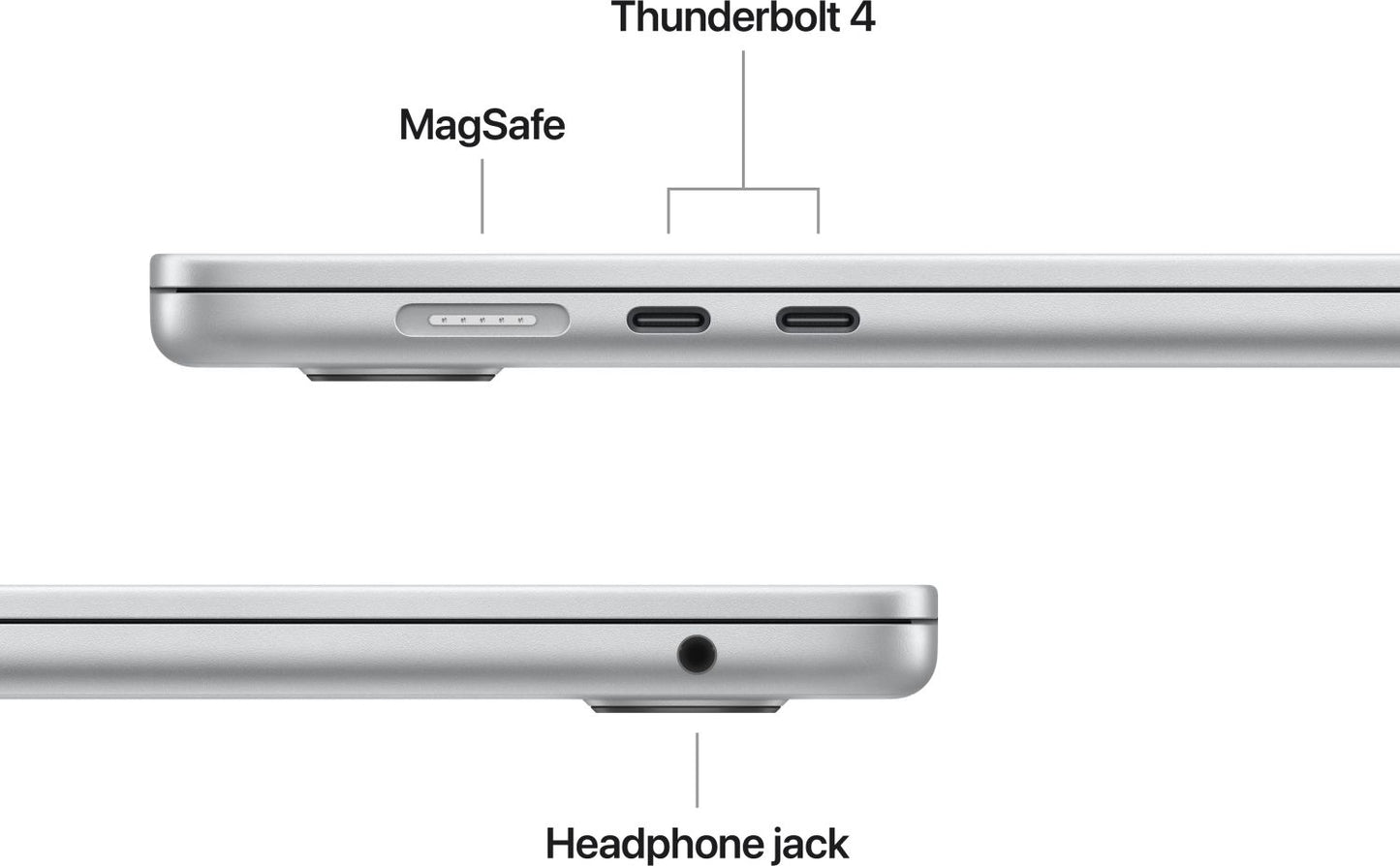 Apple - 15" MacBook Air Silver: M4 chip w 10-core CPU & 10-core GPU, 16GB, 256GB SSD