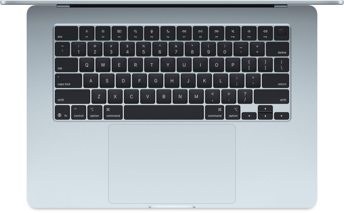 Apple - 15" MacBook Air Sky Blue: M4 chip w 10-core CPU & 10-core GPU, 16GB, 256GB SSD