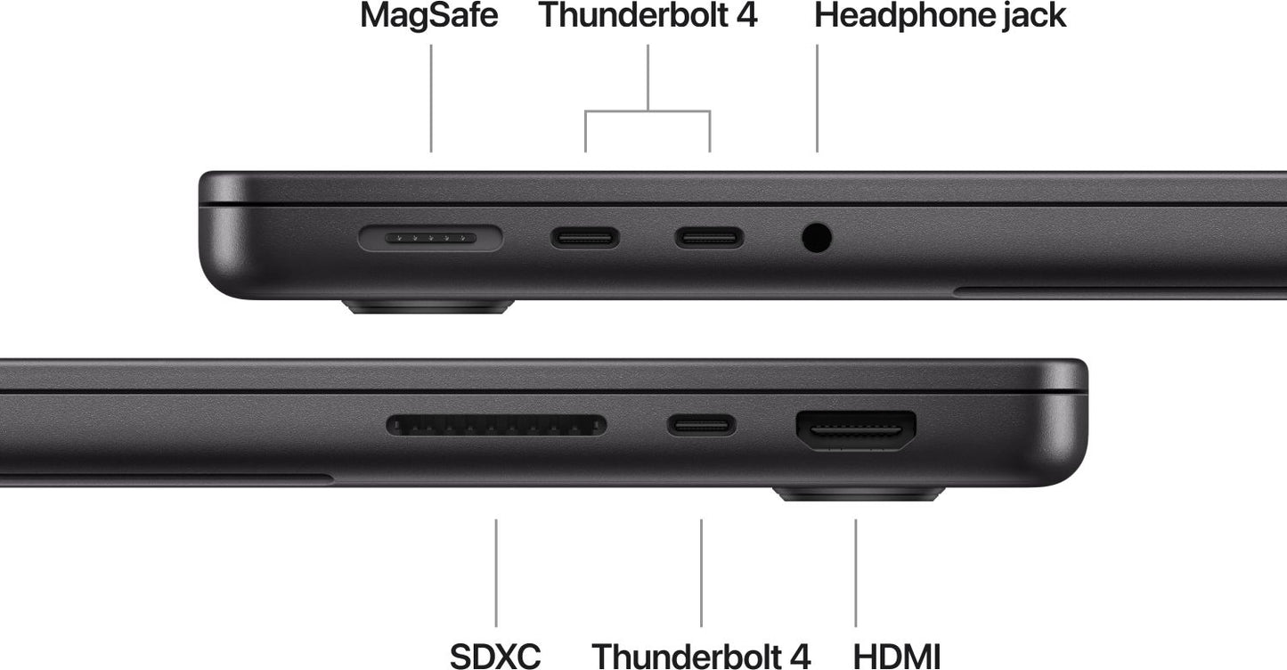 Apple - 14" MacBook Pro: M4 chip w 10-core CPU/GPU, 16"GB, 1TB SSD - Space Black