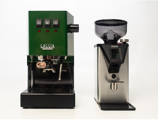 Gaggia - Classic Evo Espresso Machine - Green RI9481/17 + Premium Grinder MDF55
