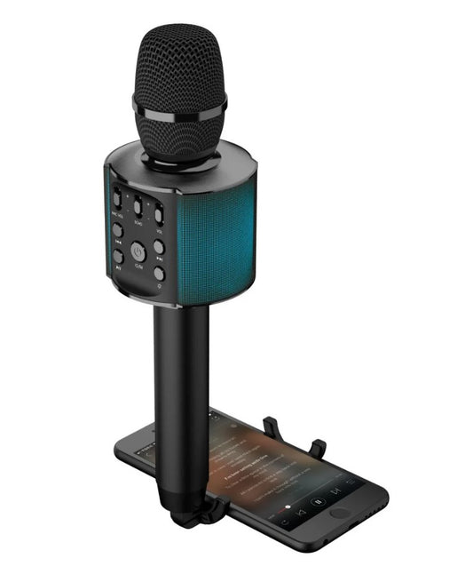 Laser Karaoke LED Microphone - Black