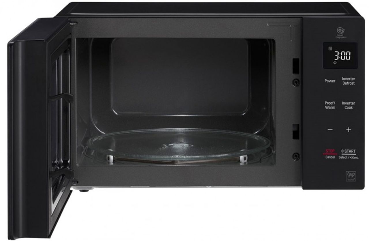 LG - 23L 1000W Inverter Microwave Touch Controls Blk