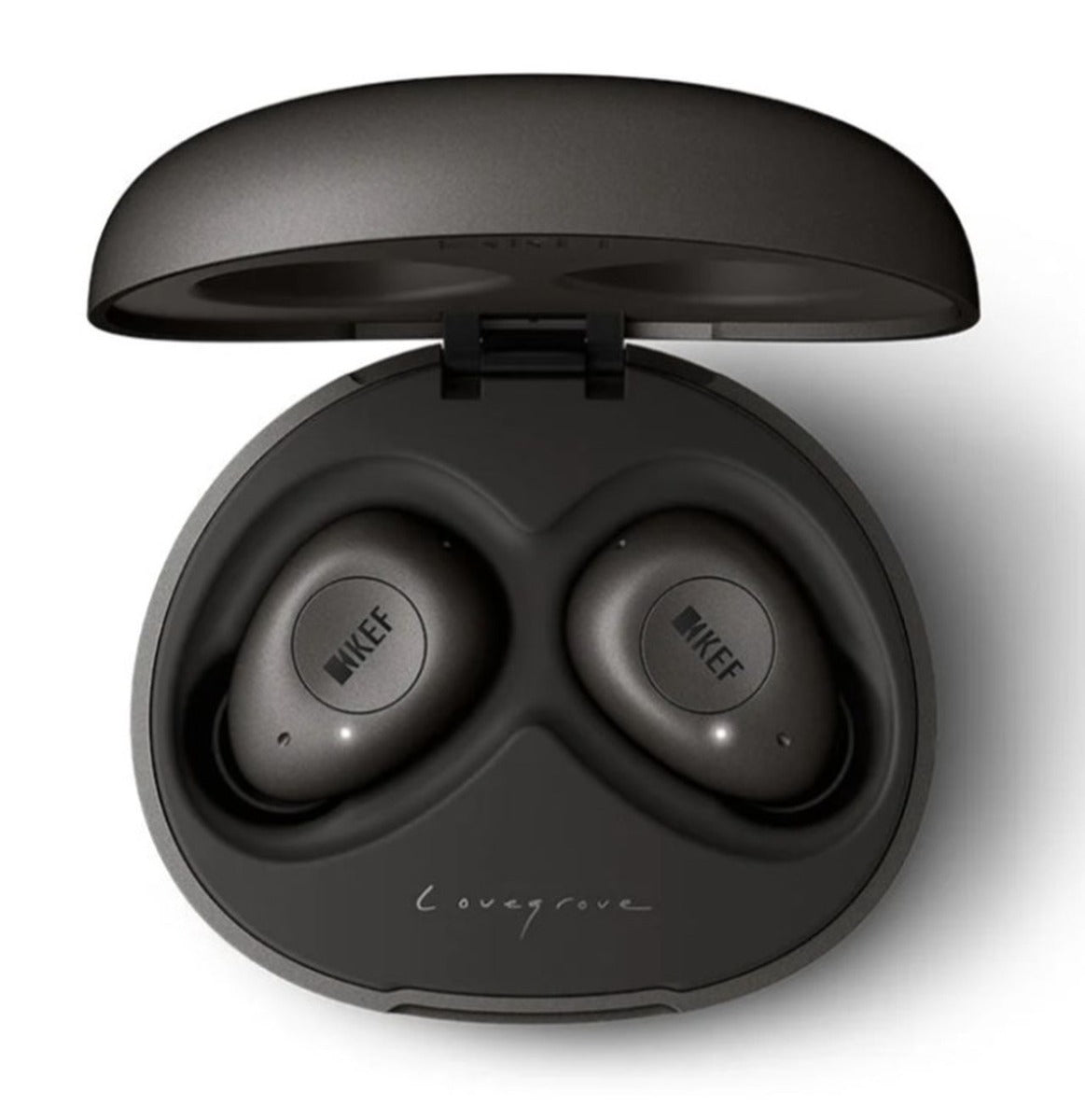 KEF Mu3 Noise-Cancelling Wireless Earbuds - Charcoal Grey