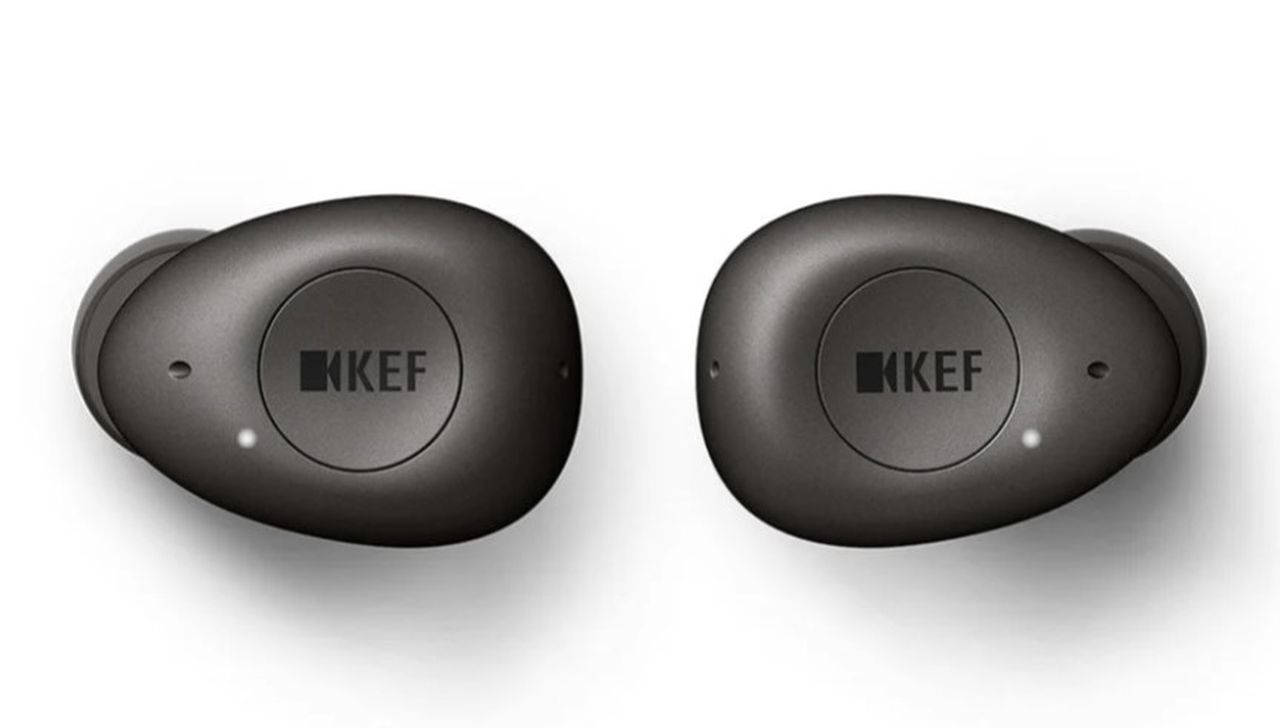 KEF Mu3 Noise-Cancelling Wireless Earbuds - Charcoal Grey