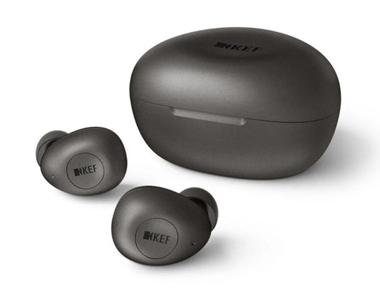 KEF Mu3 Noise-Cancelling Wireless Earbuds - Charcoal Grey