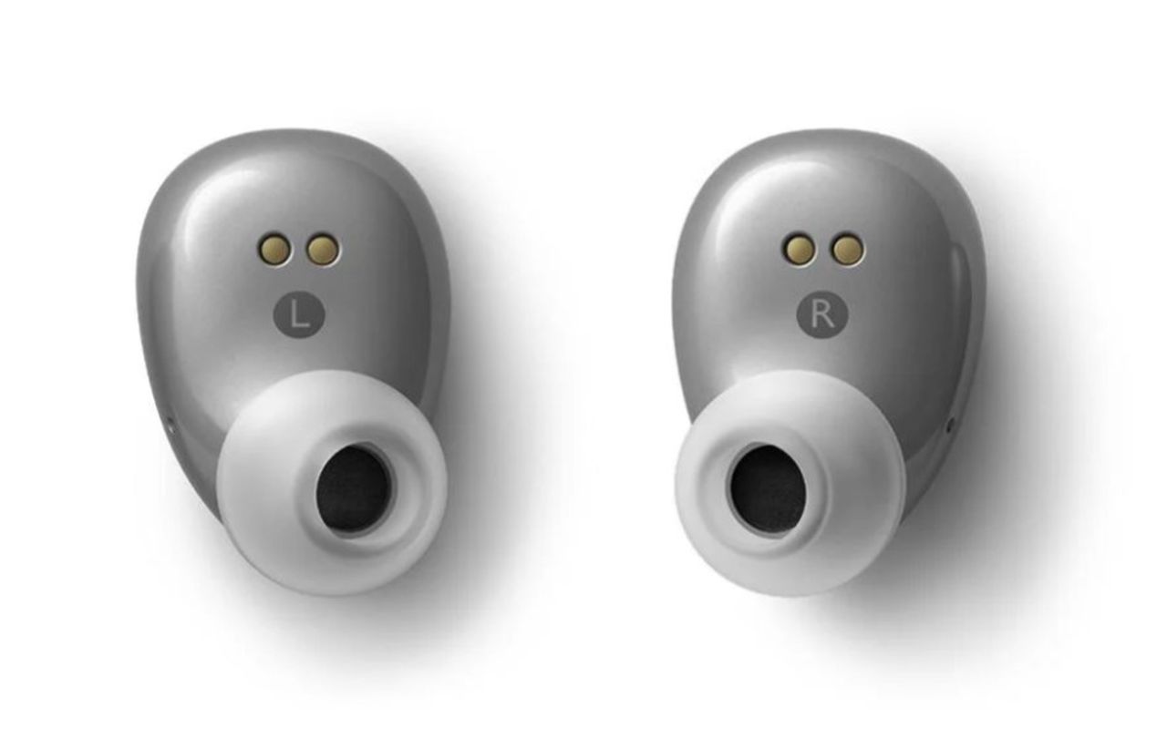 KEF Mu3 Noise-Cancelling Wireless Earbuds - Silver Grey