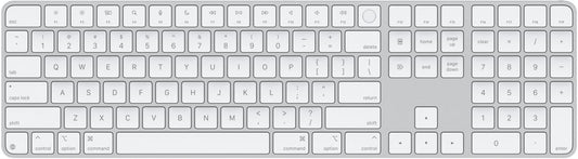 Apple - Magic Keyboard w Touch ID/Numeric Keypad - Mac models w Silicon - US Eng - White Keys