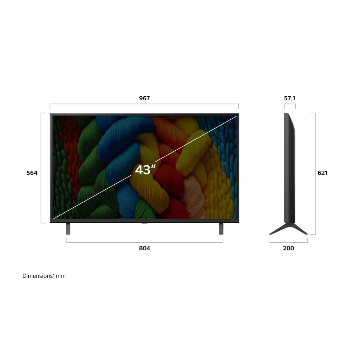 LG - 43" NANO80A AI LED UHD 4K Smart TV (2025)