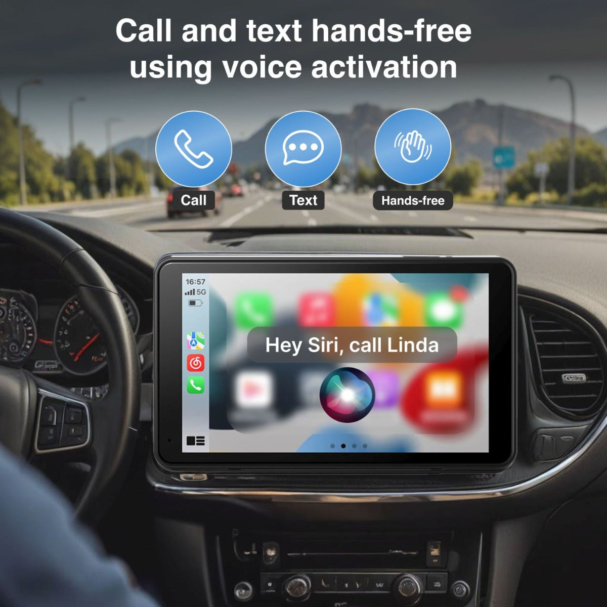 Laser - 7 inch Portable CarPlay Android Auto Touchscreen