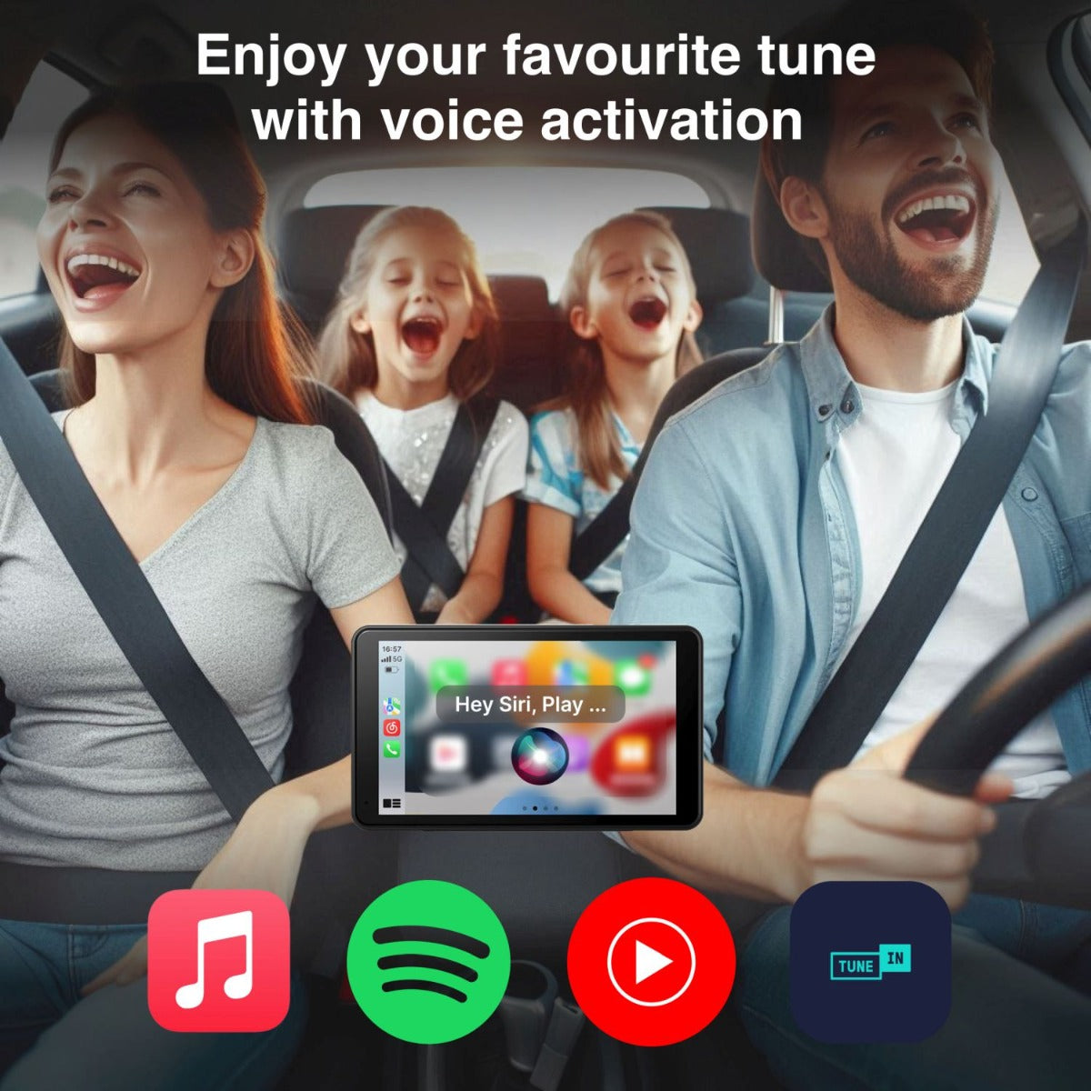 Laser - 7 inch Portable CarPlay Android Auto Touchscreen