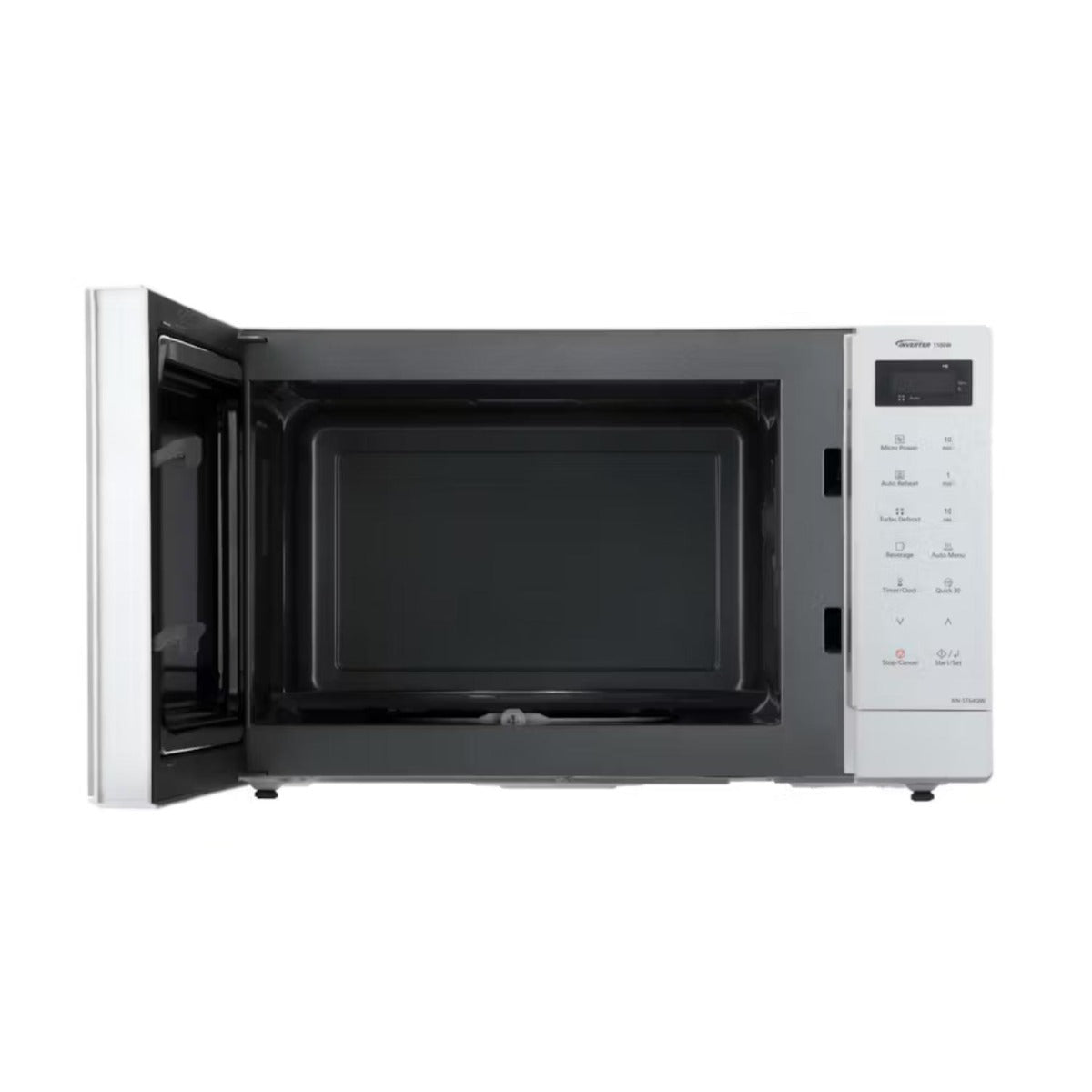 Panansonic - 32L 1100W Inverter Microwave - White Glass Door