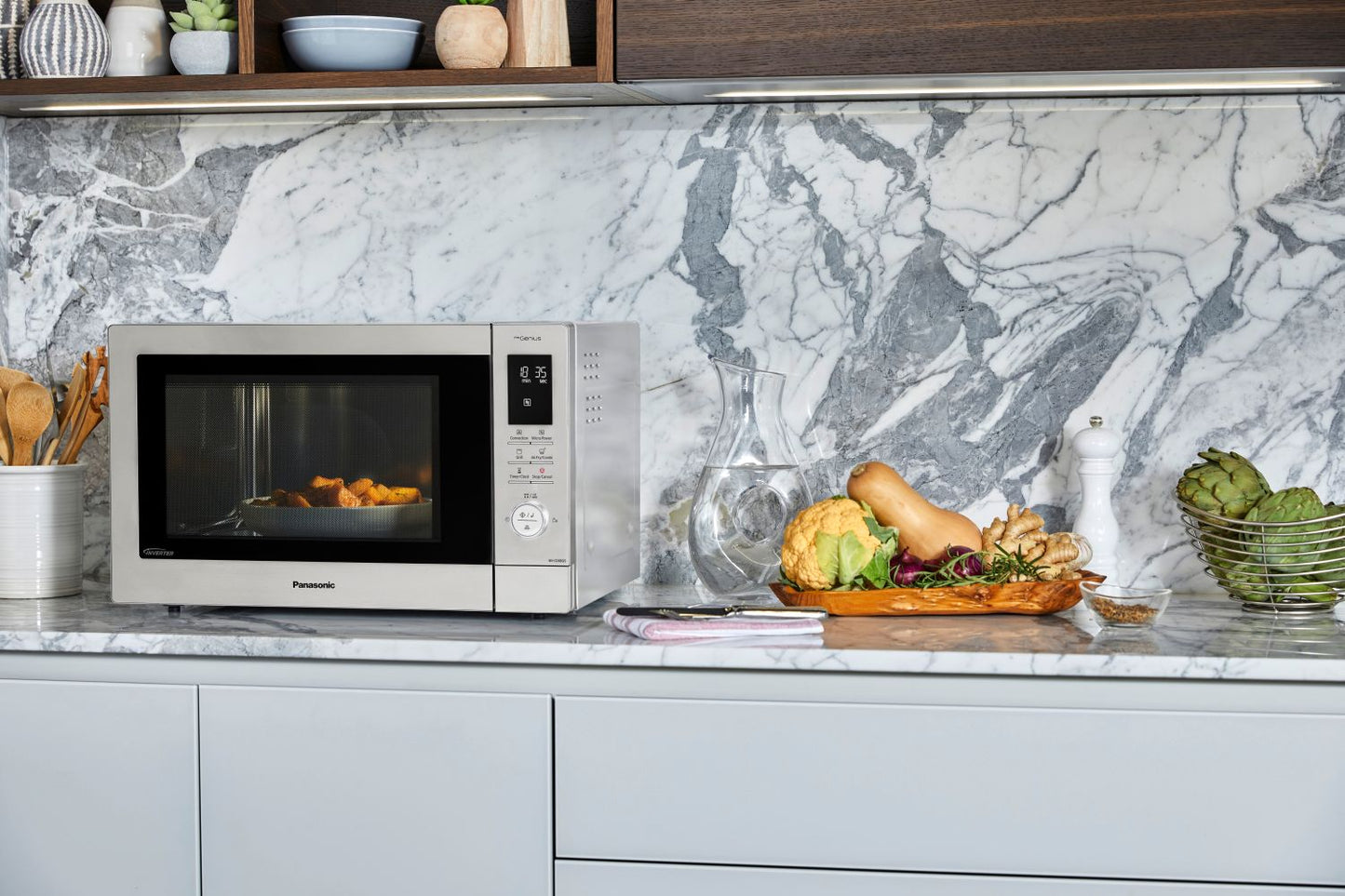 Panasonic - 34L 4-in-1 Air Fry Convection Microwave Oven - S/S