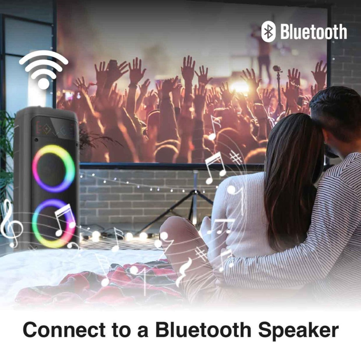 Laser - 1080P LED Projector with DVD Player and WiFi Casting