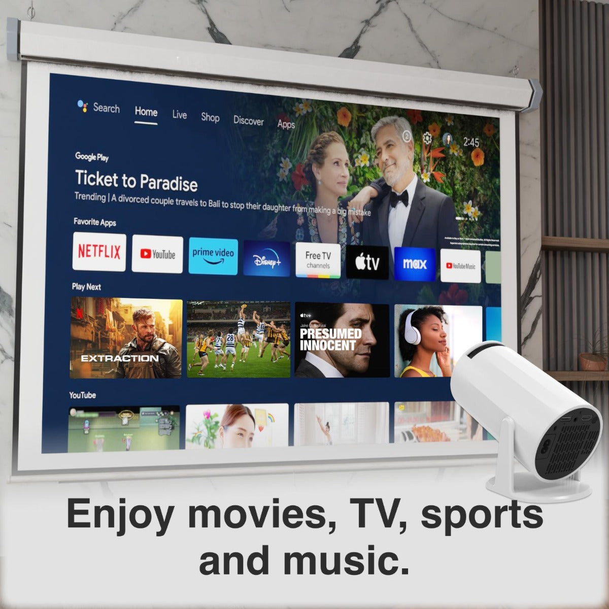 Laser - Multi-Angle Tube LED Projector