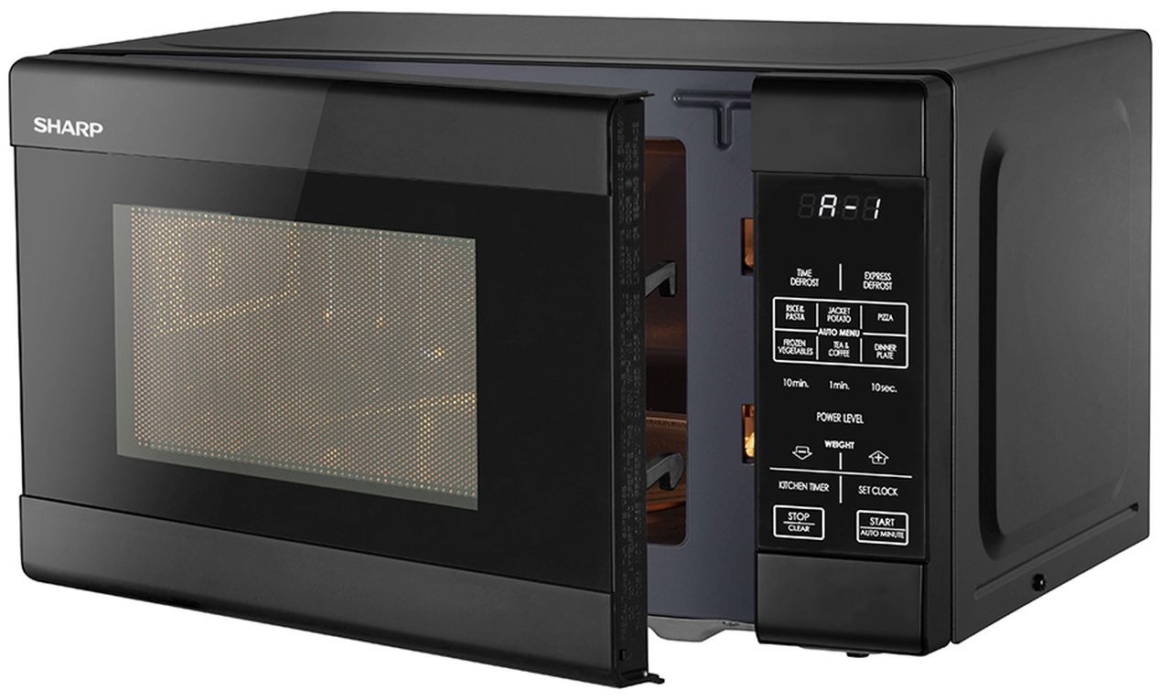 Sharp - 20L Compact Microwave - Black