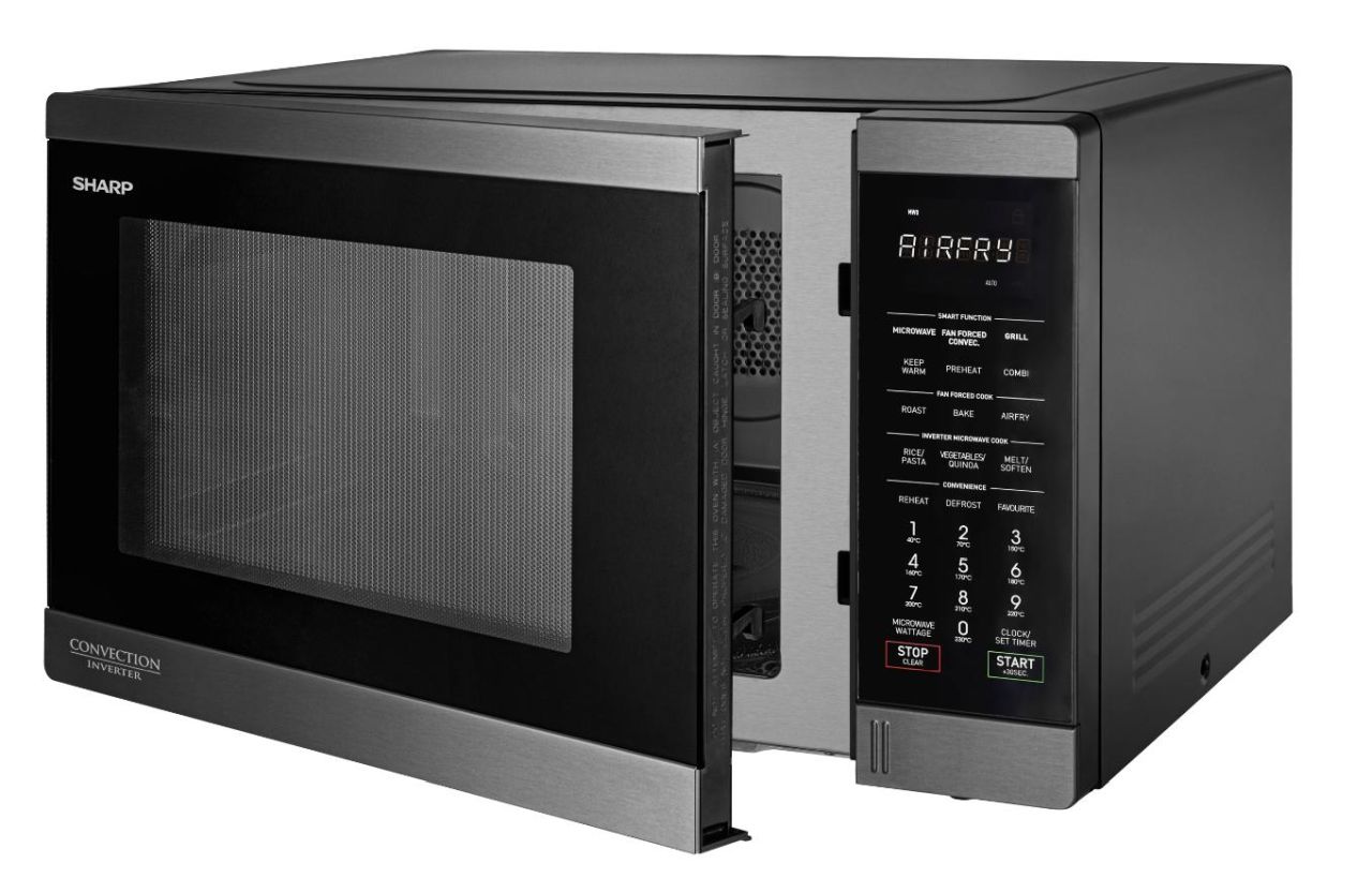 Sharp - 32L Inverter Airfry Convection Microwave Oven - Black S/S