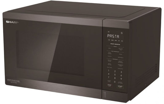 Sharp - 1200W 34L Inverter Microwave - Black Steel