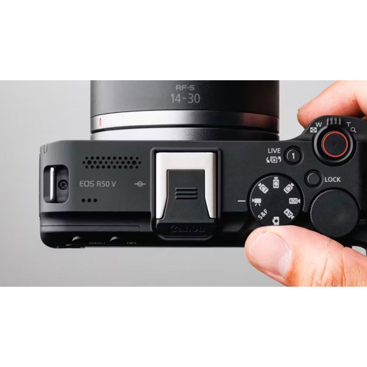 Canon - EOS R50 V Mirrorless Camera Kit w/ RF-S 14-30mm f/4-6.3 IS STM PZ