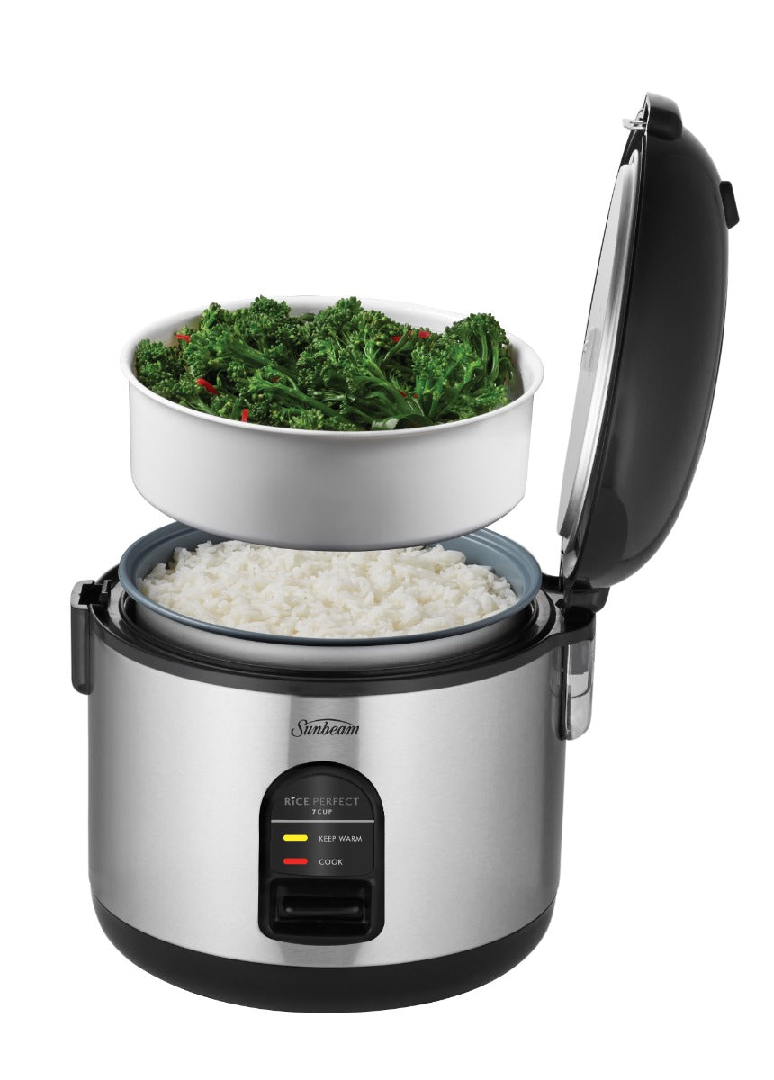 Sunbeam - Rice Perfect Deluxe 7 Cup Rice Cooker and Steamer
