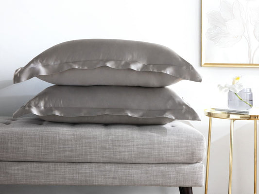 Sheridan - Lanham Tailored Silk Pillowcase - Flint