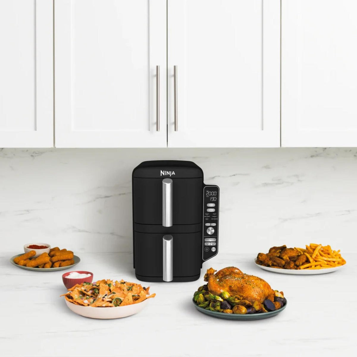 Ninja - 9.5L Double Stack 2 Drawer Air Fryer