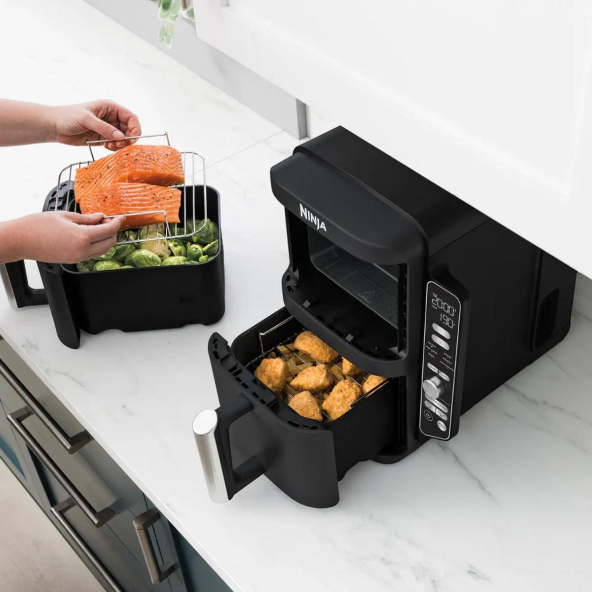 Ninja - 9.5L Double Stack 2 Drawer Air Fryer