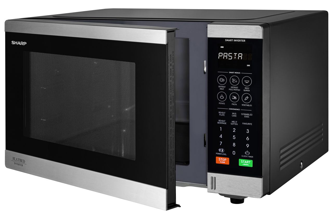 Sharp - 32 Litre Flatbed Inverter Microwave - S/S
