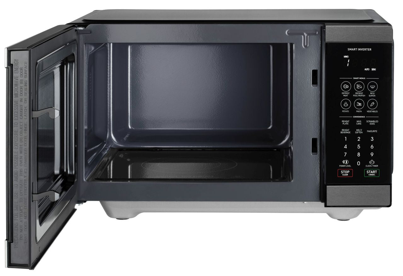 Sharp - 26L Flatbed Microwave - Black Steel