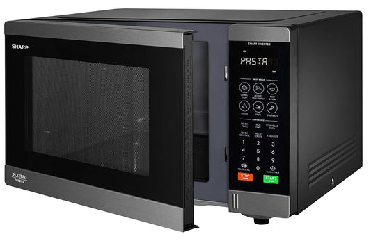 Sharp - 32 Litre Flatbed Inverter Microwave - Black S/S