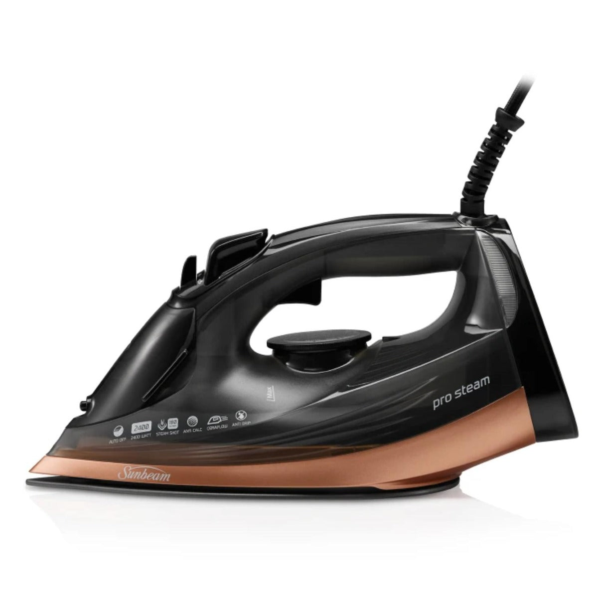 Sunbeam - Pro Steam Ceraflow Sonic Iron - Black/Brown