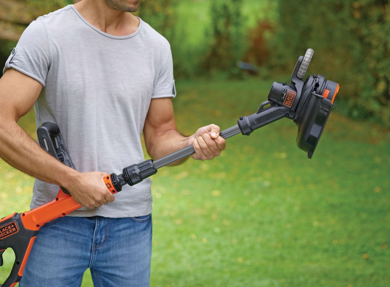 Black & Decker - 280mm 18V Lithium-ion Cordless Strimmer Grass Trimmer - Orange