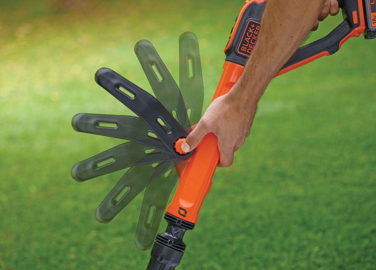Black & Decker - 280mm 18V Lithium-ion Cordless Strimmer Grass Trimmer - Orange