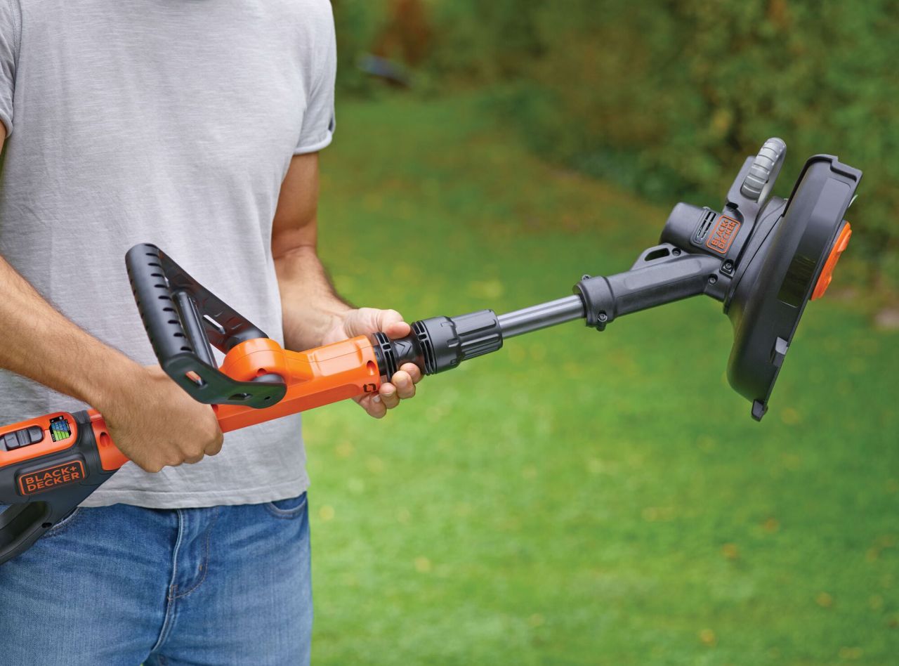 Black & Decker - 280mm 18V Lithium-ion Cordless Strimmer Grass Trimmer - Orange